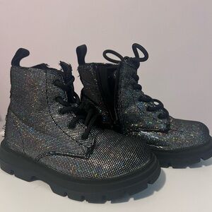 Sparkly Black Kids Boots